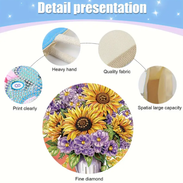 Diamond Painting Einkaufstasche Sonnenblume